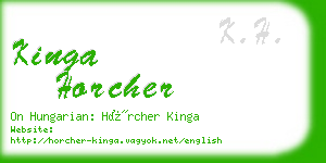 kinga horcher business card